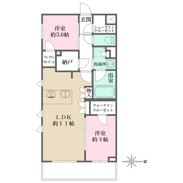 Ｌａ　Ｐｅｒｌａ　ＪｉｙｕｇａｏｋａＩＩの間取図