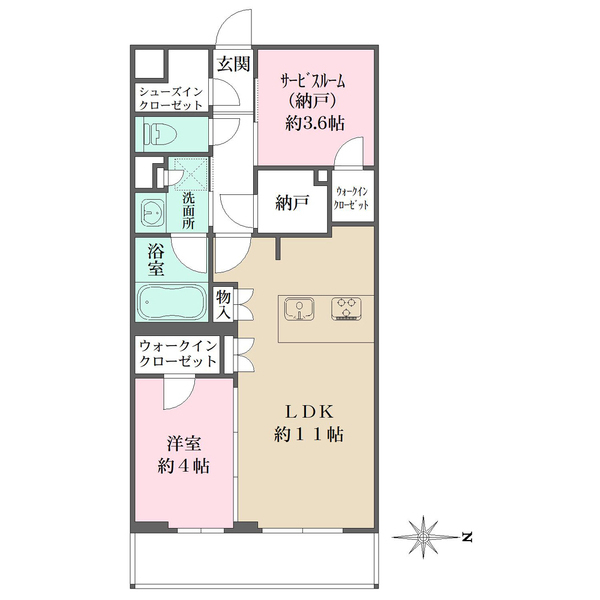 Ｌａ　Ｐｅｒｌａ　ＪｉｙｕｇａｏｋａＩＩの間取図