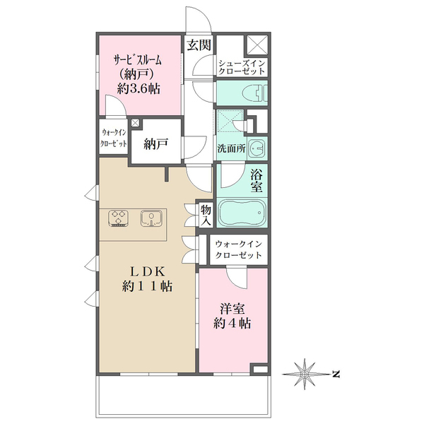 Ｌａ　Ｐｅｒｌａ　ＪｉｙｕｇａｏｋａＩＩの間取図