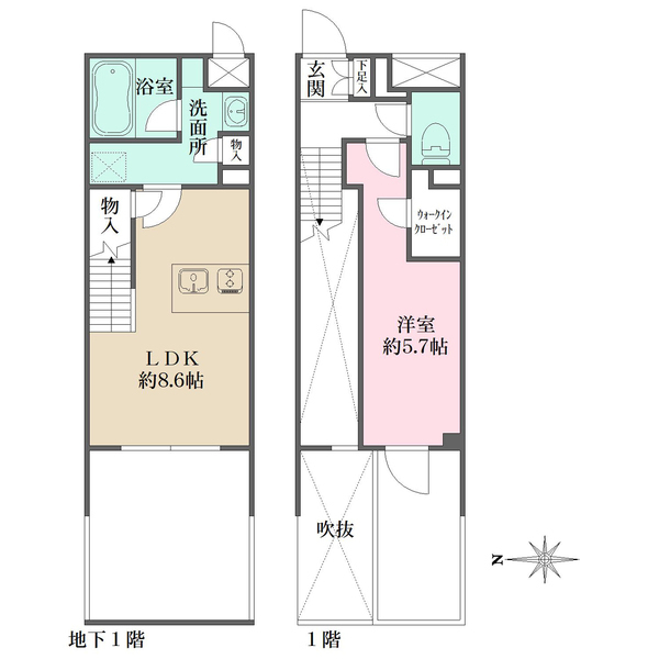 La Perla JiyugaokaIIの間取図