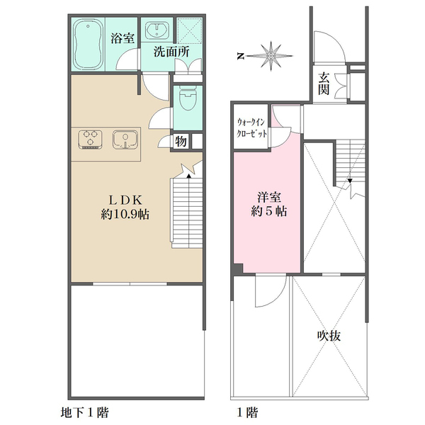 Ｌａ　Ｐｅｒｌａ　ＪｉｙｕｇａｏｋａＩＩの間取図