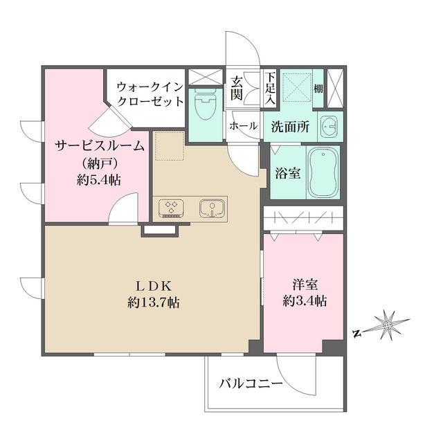 La Perla 桜新町の間取図