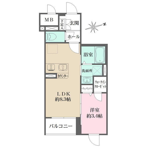 Ｌａ　Ｐｅｒｌａ　桜新町の間取図
