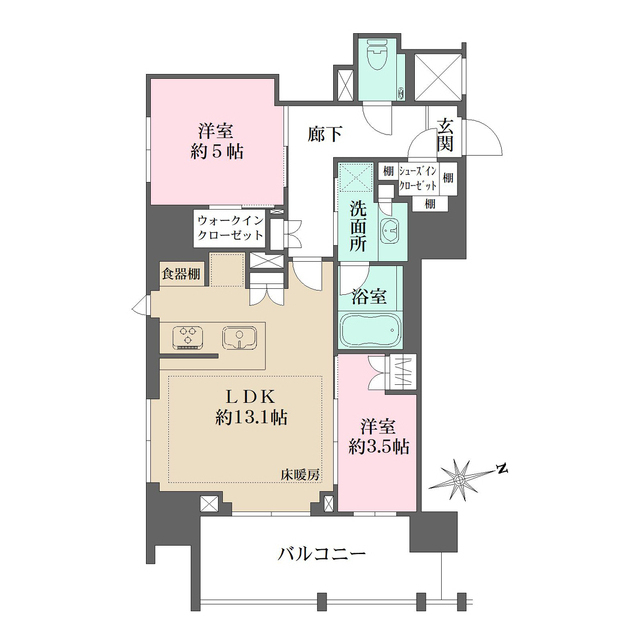 ザ・パークハウス芝御成門の間取図