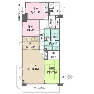 赤坂アパートメントの間取図