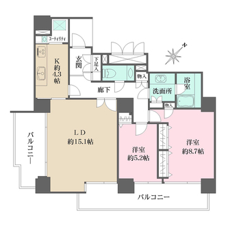 パークハウス多摩川南参番館の間取図