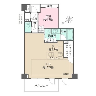 ＢＥＬＩＳＴＡ中目黒の間取図