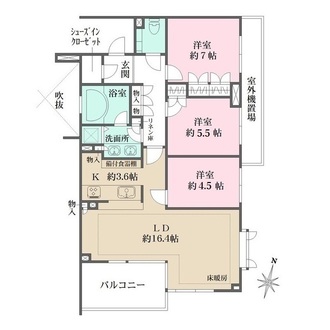 ザ・フィネスト上野毛パークハウスの間取図