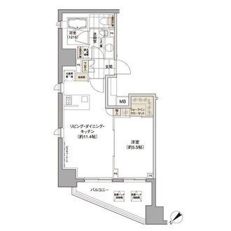 パークハビオ渋谷の間取図
