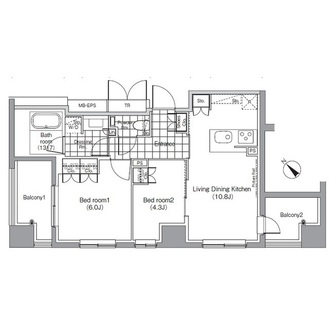 パークハビオ赤坂の間取図