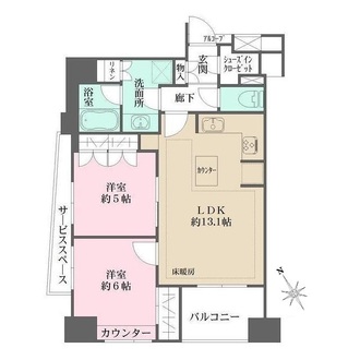 藤和シティホームズ武蔵小山駅前の間取図
