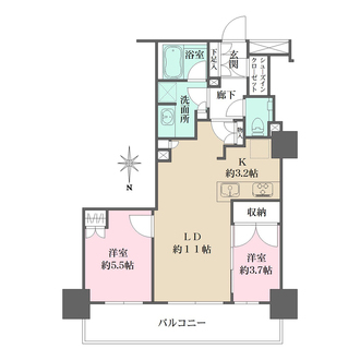 プライムパークス品川シーサイド　ザ・タワーの間取図