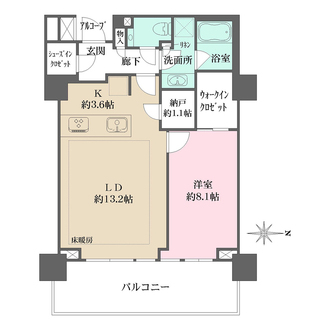 プラウド恵比寿ヒルサイドガーデンの間取図