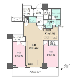 ザ・パークハウス三田ガーデン　タワー棟の間取図