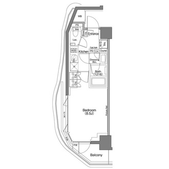ザ・パークハビオＳＯＨＯ祐天寺の間取図
