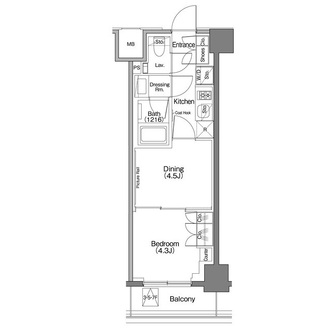 ザ・パークハビオＳＯＨＯ祐天寺の間取図