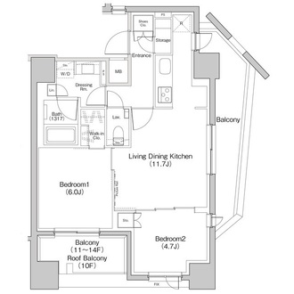 ザ・パークハビオ荏原中延プレイスの間取図