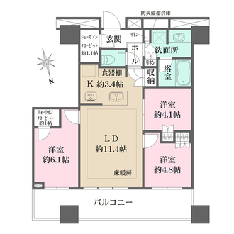 ＷＯＲＬＤ　ＴＯＷＥＲ　ＲＥＳＩＤＥＮＣＥの間取図