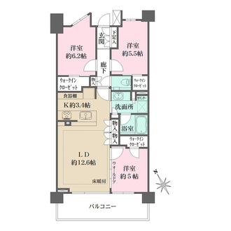 ザ・パークハウス鷺沼の間取図
