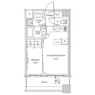 ザ・パークハビオ目黒プレイスの間取図