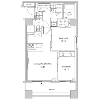 ザ・パークハビオ目黒プレイスの間取図