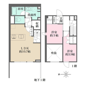 Ｌａ　Ｐｅｒｌａ　Ｊｉｙｕｇａｏｋａの間取図