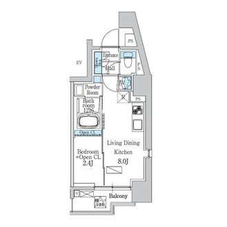 デュオフラッツ品川戸越の間取図