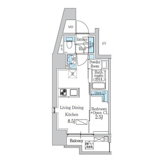 デュオフラッツ品川戸越の間取図