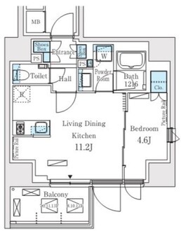 プライムガーデン恵比寿南の間取図