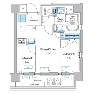 プレディアコート三軒茶屋の間取図