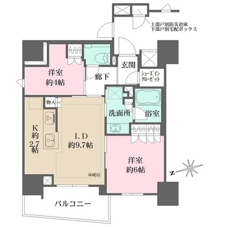 ザ・パークハウス品川荏原中延の間取図