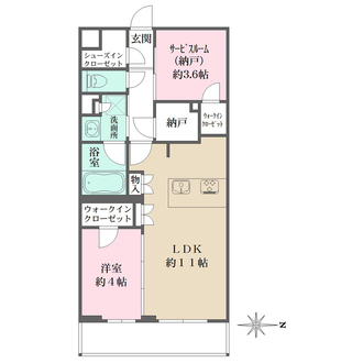 Ｌａ　Ｐｅｒｌａ　ＪｉｙｕｇａｏｋａＩＩの間取図