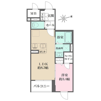 Ｌａ　Ｐｅｒｌａ　桜新町の間取図