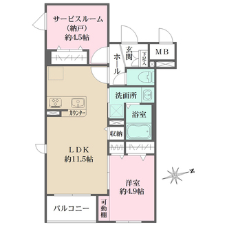 Ｌａ　Ｐｅｒｌａ　桜新町の間取図