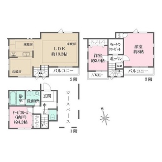 世田谷区東玉川１丁目戸建の間取図