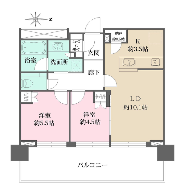 プラウドタワー亀戸クロスの間取図