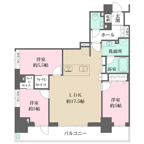 リリーベル門前仲町の間取図