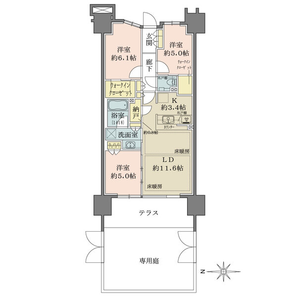 シティテラス東陽町の間取図