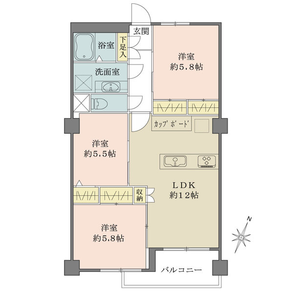 南砂住宅の間取図