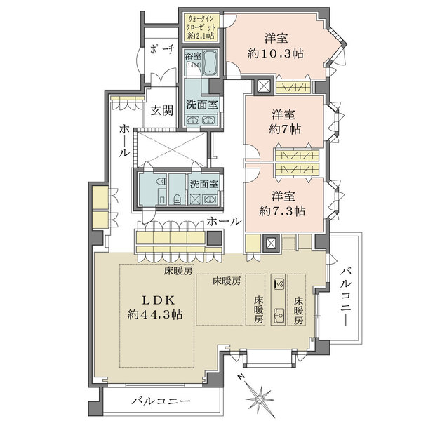 インペリアル浜田山の間取図