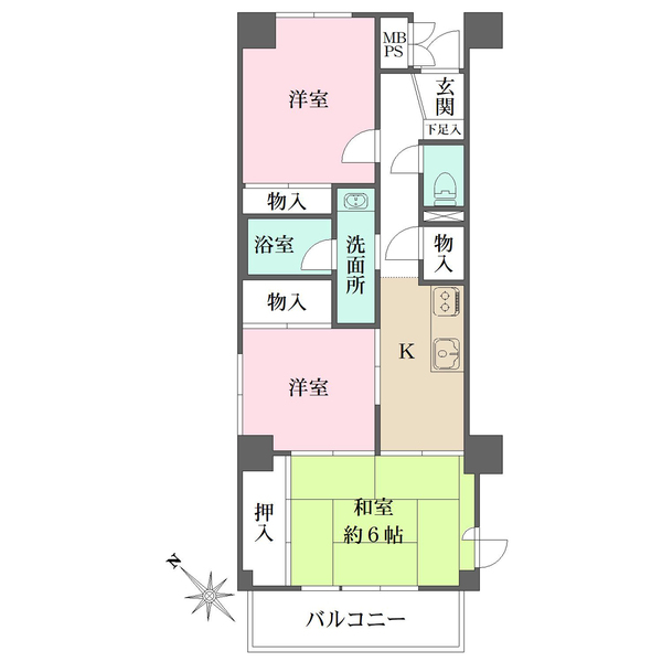 隅田リバーサイド永谷の間取図