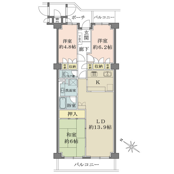 ルネ門前仲町の間取図