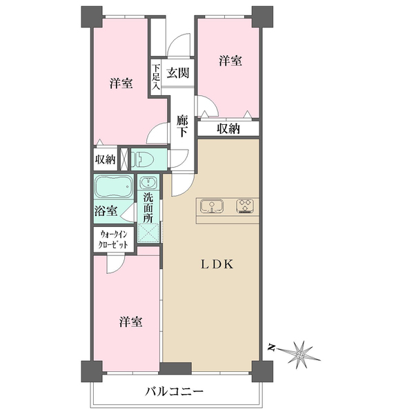 東大島ファミールハイツの間取図