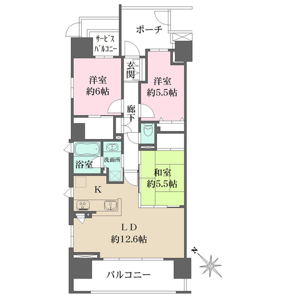 クレストスカイウイングの間取図
