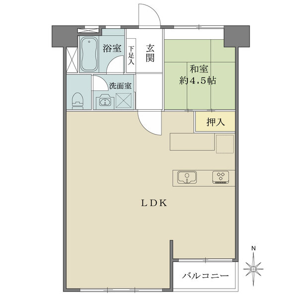 牡丹町住宅の間取図