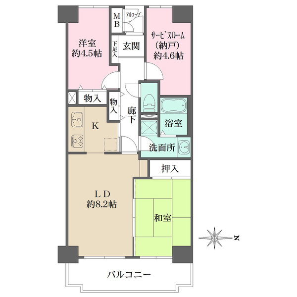 東大島ファミールハイツの間取図