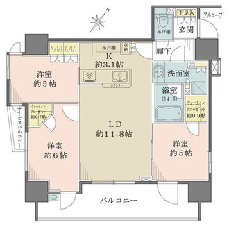 クレア新小岩デジーノの間取図