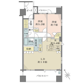 リアナシーコースト葛西の間取図