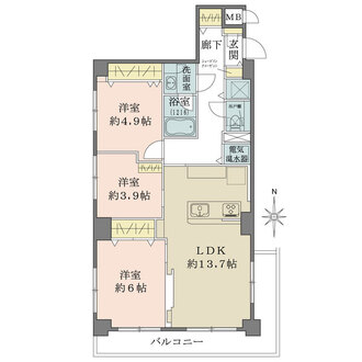 マンション東陽の間取図