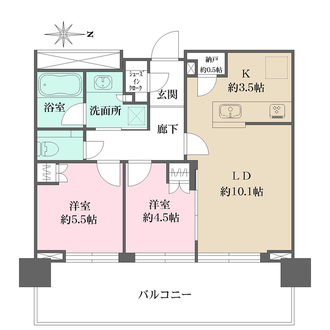 プラウドタワー亀戸クロスの間取図